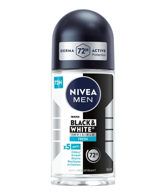 Nivea Men Black & White Invisible Fresh Antyperspirant Roll-on 50 ml