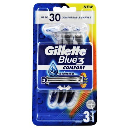 Gillette Blue 3 Maszynki do golenia 3 sztuk komplet