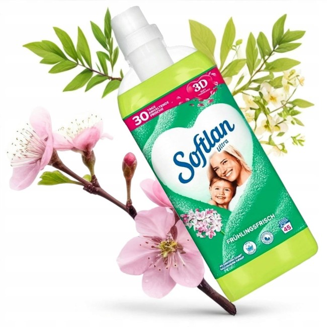 Softlan Fruhlingsfrisch płyn do płukania zielony 45 płukań 1L