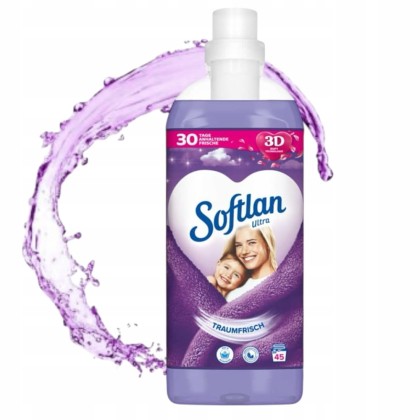 Softlan Ultra Płyn do Płukania Ubrań Tkanin 1L Traumfrisch Fioletowy