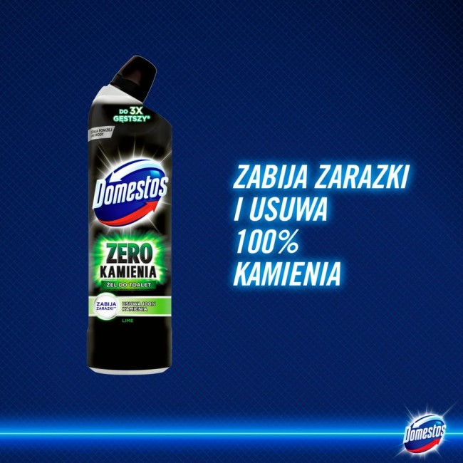 Domestos Zero Kamienia Lime Żel do Toalet 750 ml – Anty Kamień