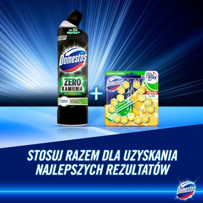 Domestos Zero Kamienia Lime Żel do Toalet 750 ml – Anty Kamień