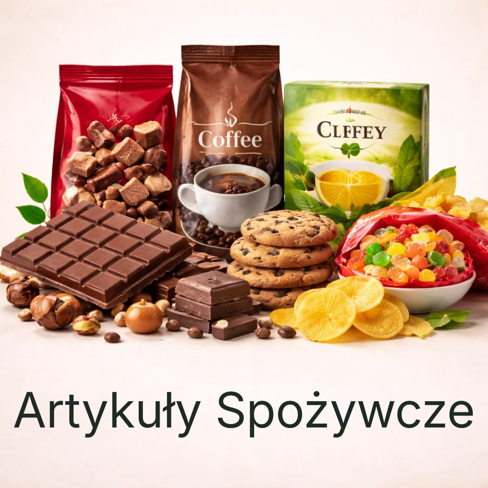 Artykuły spożywcze – czekolady, kawy, herbaty, słodycze i przekąski